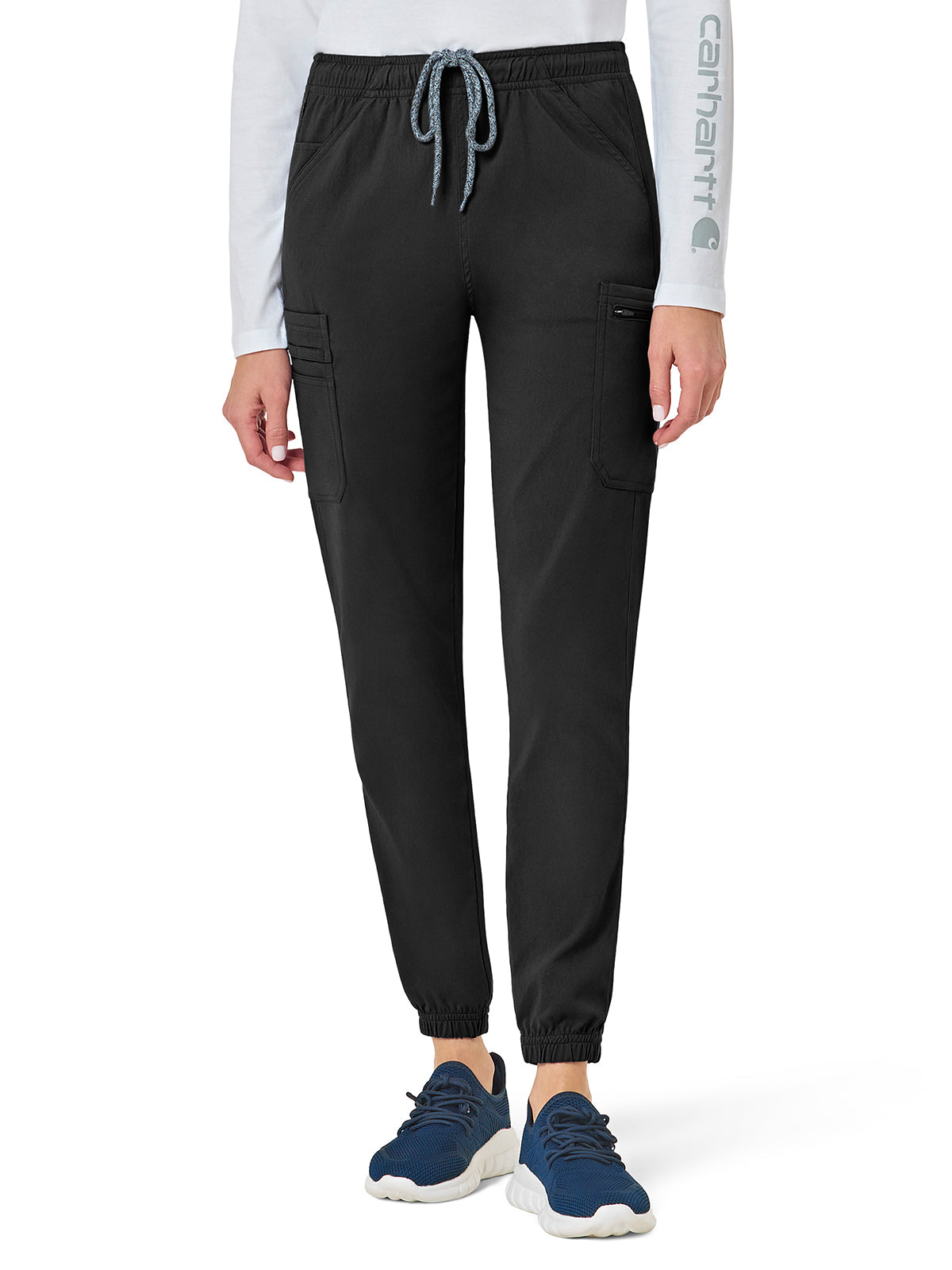 Women's Nine-Pocket Cargo Jogger Pant - C52137 - Black