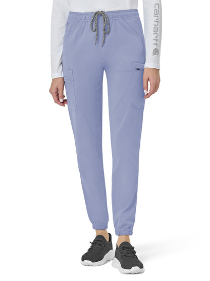 Women's Nine-Pocket Cargo Jogger Pant - C52137 - Ceil Blue
