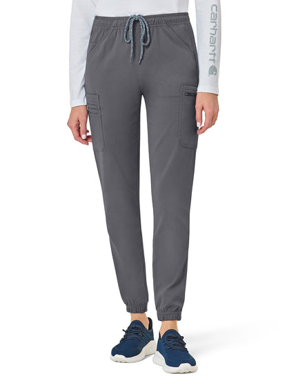 Women's Nine-Pocket Cargo Jogger Pant - C52137 - Pewter