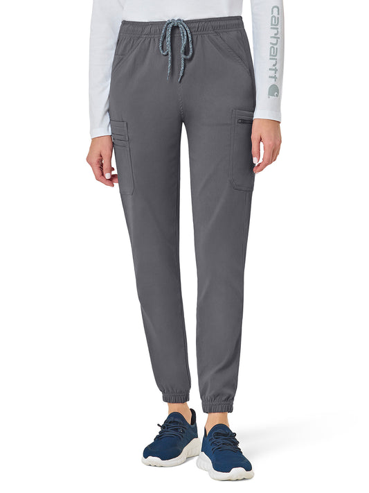 Women's Nine-Pocket Cargo Jogger Pant - C52137 - Pewter