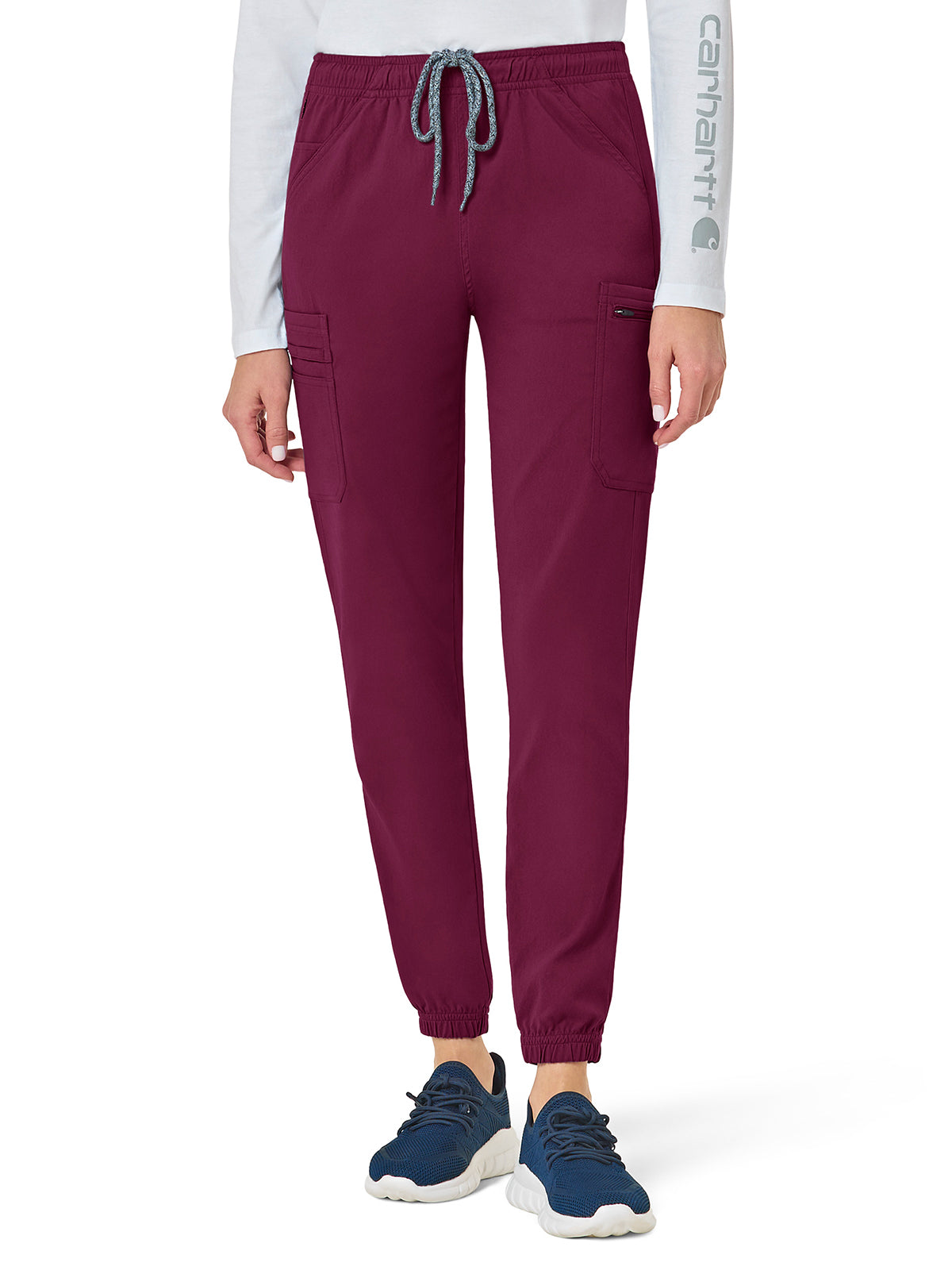 Women's Nine-Pocket Cargo Jogger Pant - C52137 - Wine