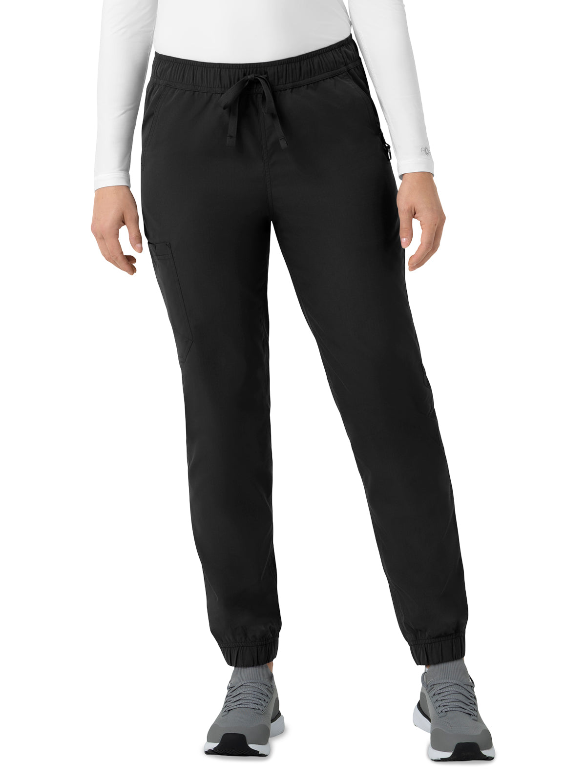 Women's Six-Pocket Ripstop Jogger Scrub Pant - C52139 - Black