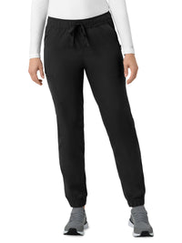Women's Six-Pocket Ripstop Jogger Scrub Pant - C52139 - Black