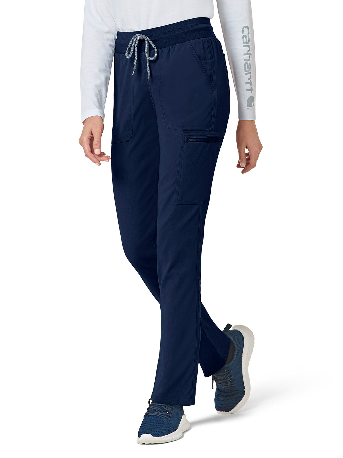 Women's Eight-Pocket Slim Leg Pant - C52237 - Navy