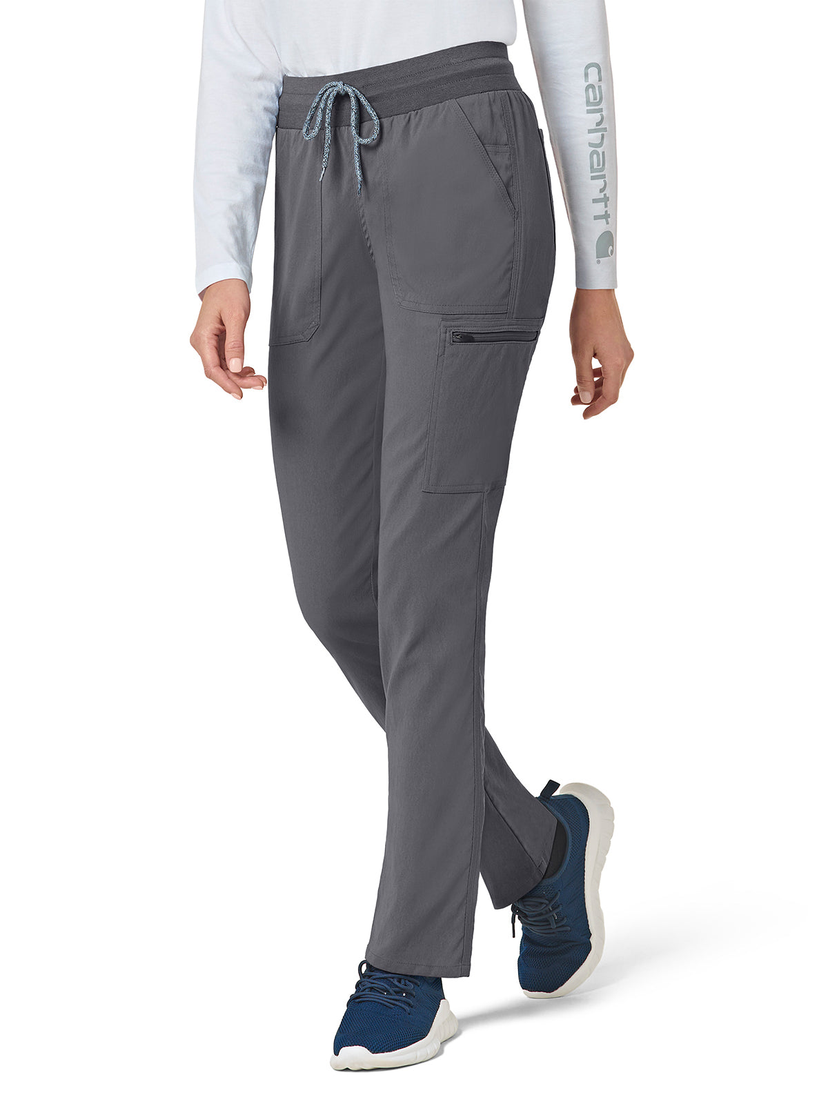 Women's Eight-Pocket Slim Leg Pant - C52237 - Pewter