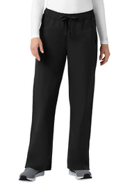 Women's Six-Pocket Ripstop Bootcut Cargo Scrub Pant - C52239 - Black