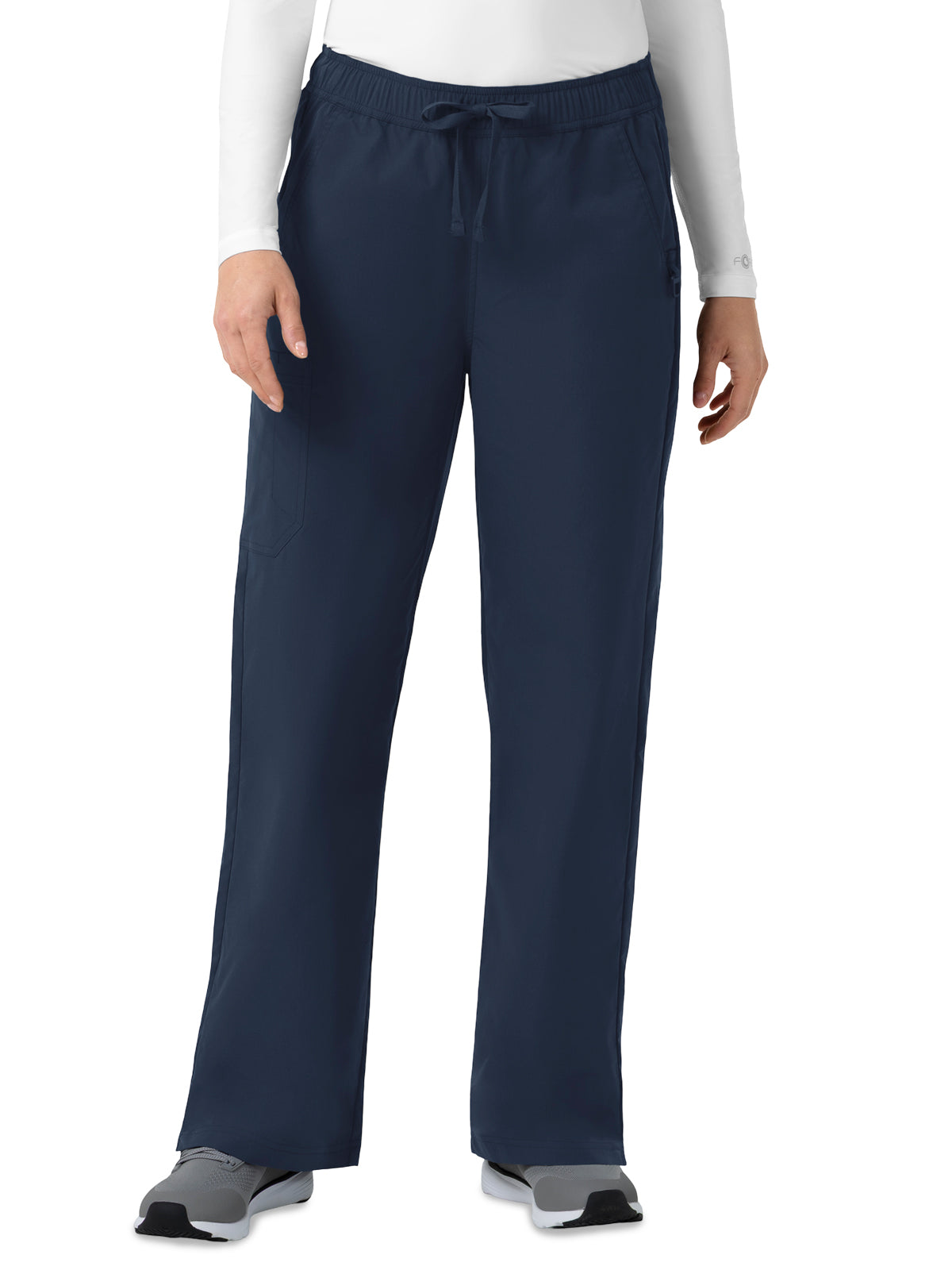 Women's Six-Pocket Ripstop Bootcut Cargo Scrub Pant - C52239 - Navy