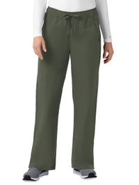 Women's Six-Pocket Ripstop Bootcut Cargo Scrub Pant - C52239 - Olive