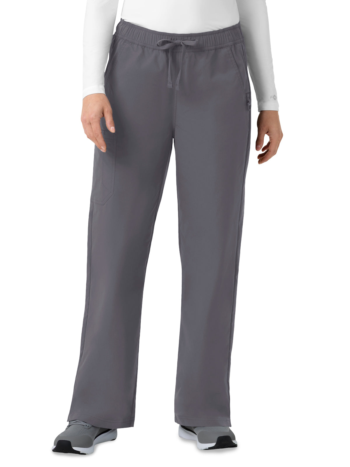 Women's Six-Pocket Ripstop Bootcut Cargo Scrub Pant - C52239 - Pewter