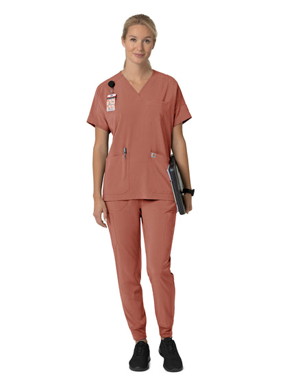 Women's Eight-Pocket Cargo Scrub Pant - C53110 - Wildrose