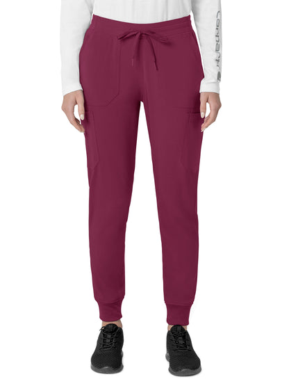 Women's Eight-Pocket Cargo Scrub Pant - C53110 - Wine