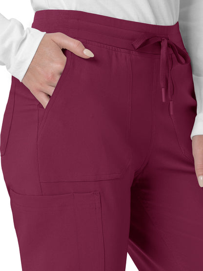 Women's Eight-Pocket Cargo Scrub Pant - C53110 - Wine