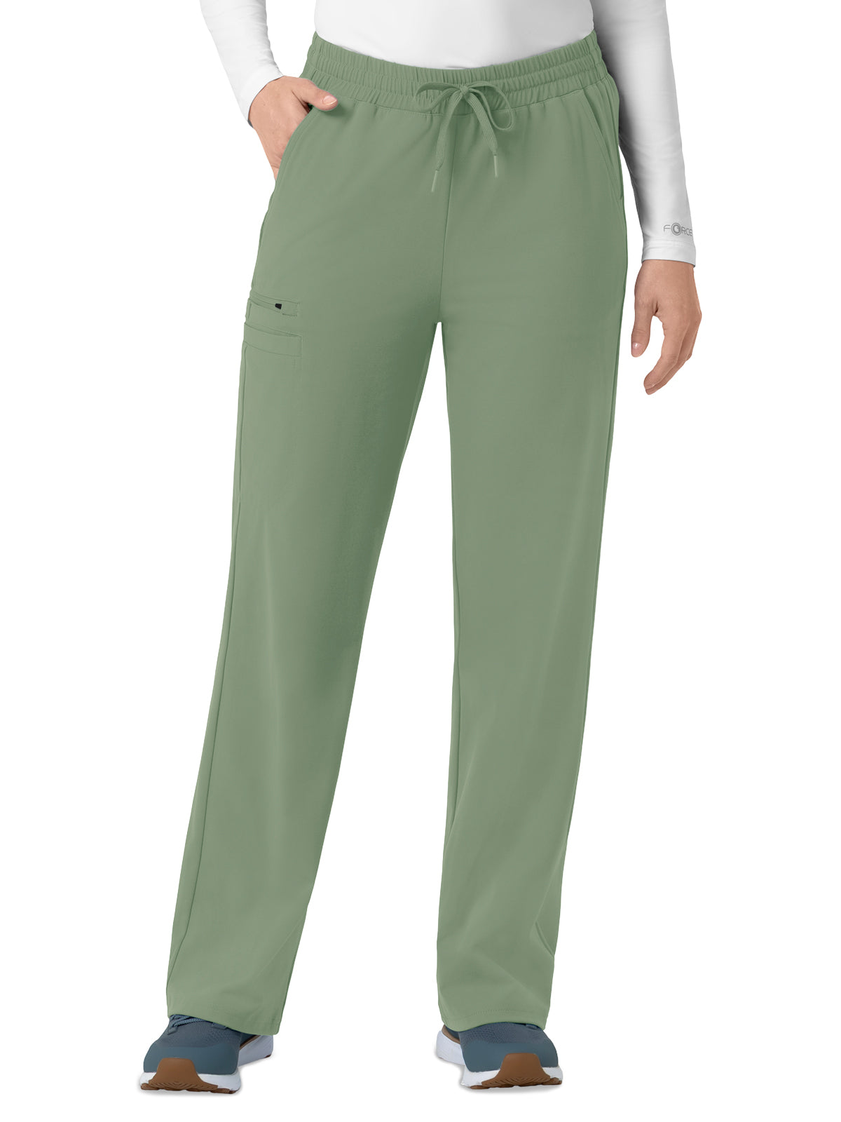 Women's Six-Pocket Boot Cut Scrub Pant - C53190 - Green Slate