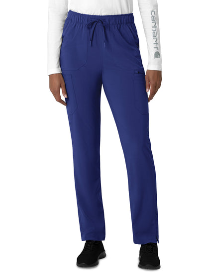 Women's Seven-Pocket Straight Leg Pant - C53210 - Galaxy Blue