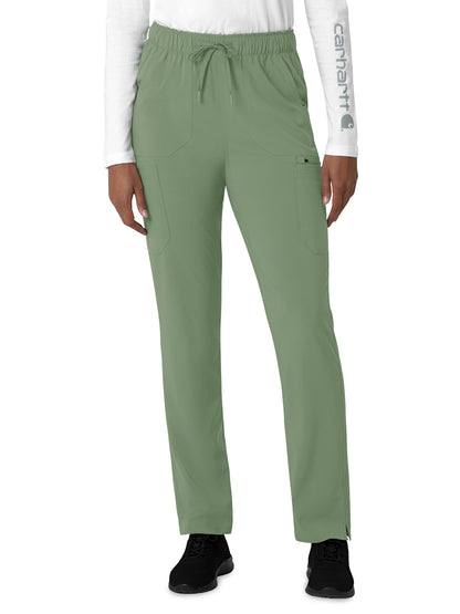 Women's Seven-Pocket Straight Leg Pant - C53210 - Green Slate