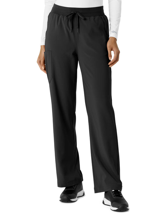 Women's Six-Pocket Boot Cut Scrub Pant - C53310 - Black