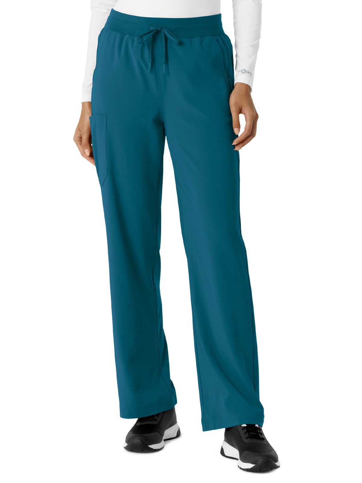 Women's Six-Pocket Boot Cut Scrub Pant - C53310 - Caribbean Blue