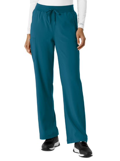 Women's Six-Pocket Boot Cut Scrub Pant - C53310 - Caribbean Blue