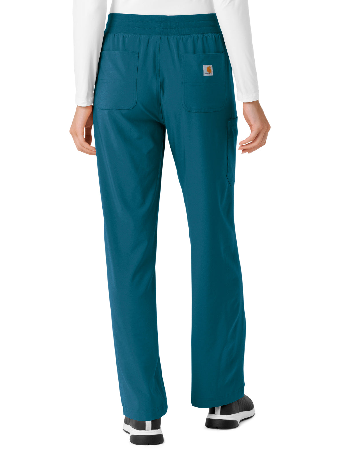 Women's Six-Pocket Boot Cut Scrub Pant - C53310 - Caribbean Blue