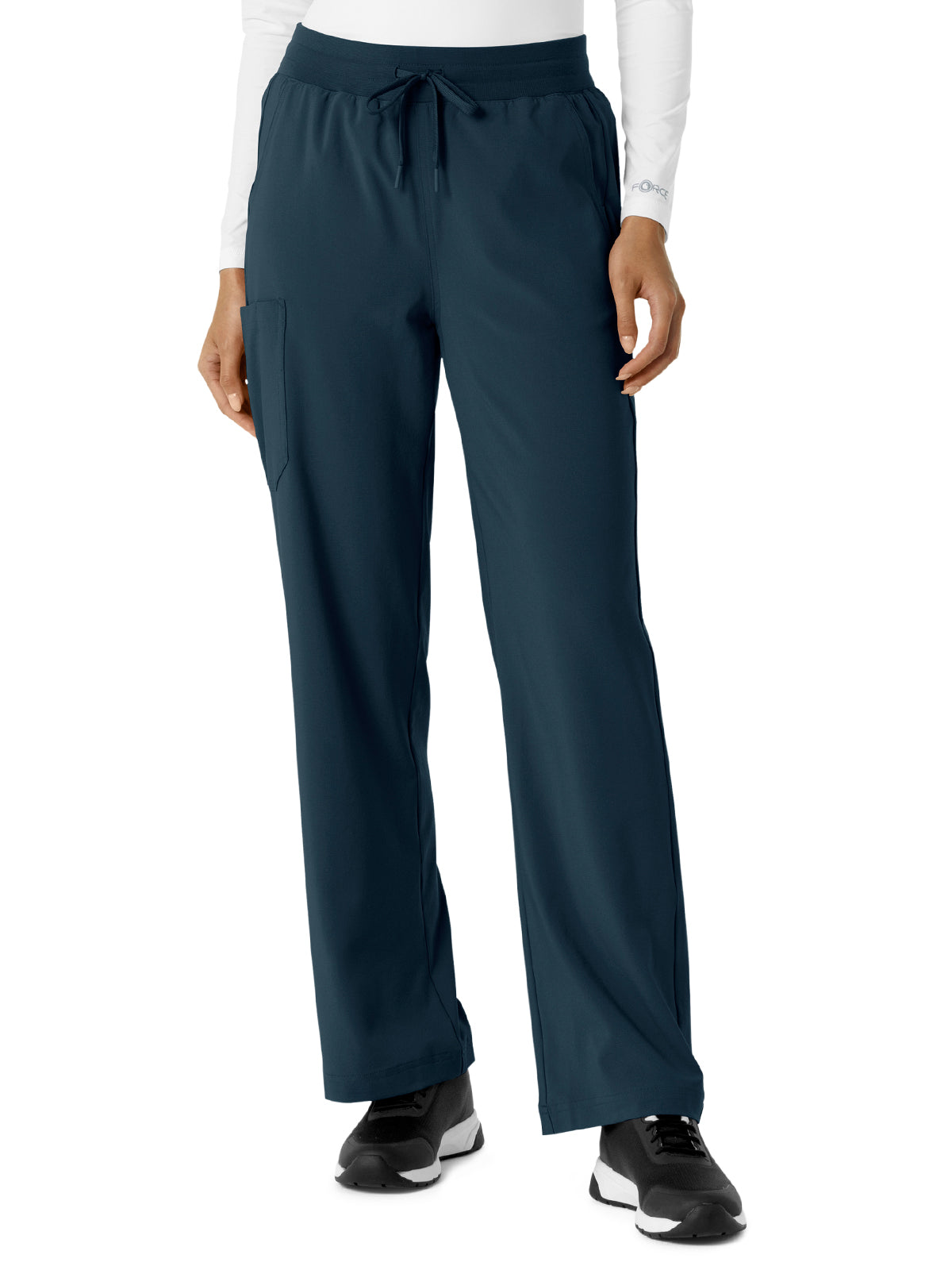 Women's Six-Pocket Boot Cut Scrub Pant - C53310 - Navy Blue