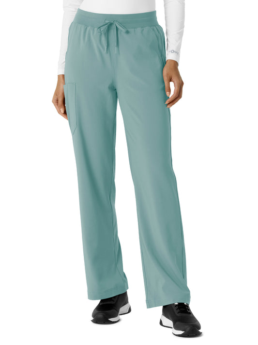 Women's Six-Pocket Boot Cut Scrub Pant - C53310 - Summer Blue