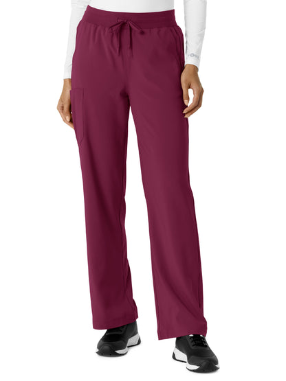 Women's Six-Pocket Boot Cut Scrub Pant - C53310 - Wine