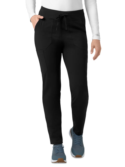 Women's Eight-Pocket Modern Scrub Pant - C53390 - Black