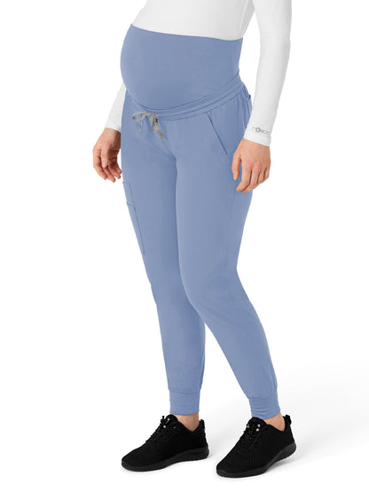 Women's Seven-Pocket Maternity Jogger Scrub Pant - C54113 - Ceil Blue