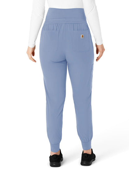 Women's Seven-Pocket Maternity Jogger Scrub Pant - C54113 - Ceil Blue