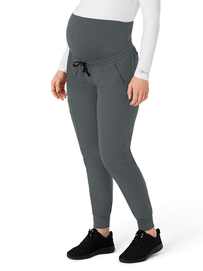 Women's Seven-Pocket Maternity Jogger Pant - C54113 - Pewter