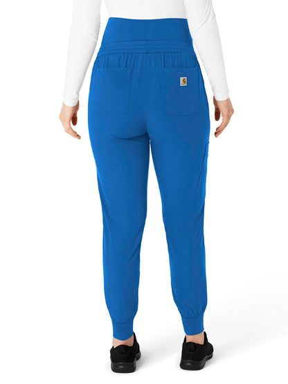 Women's Seven-Pocket Maternity Jogger Scrub Pant - C54113 - Royal