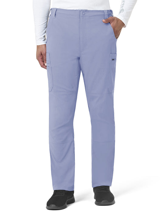 Men's Ten-Pocket Straight Leg Cargo Pant - C55037 - Ceil Blue