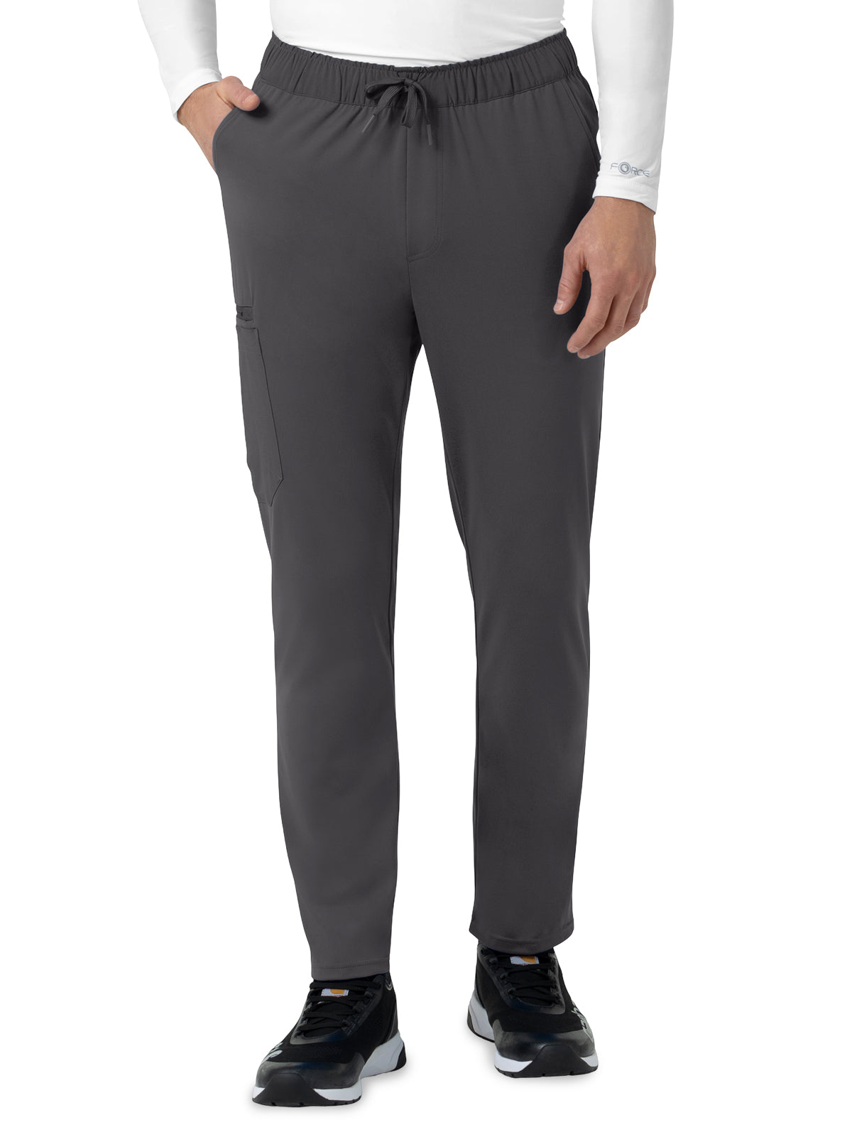 Men's Six-Pocket Straight Leg Tapered Scrub Pant - C56190 - Pewter