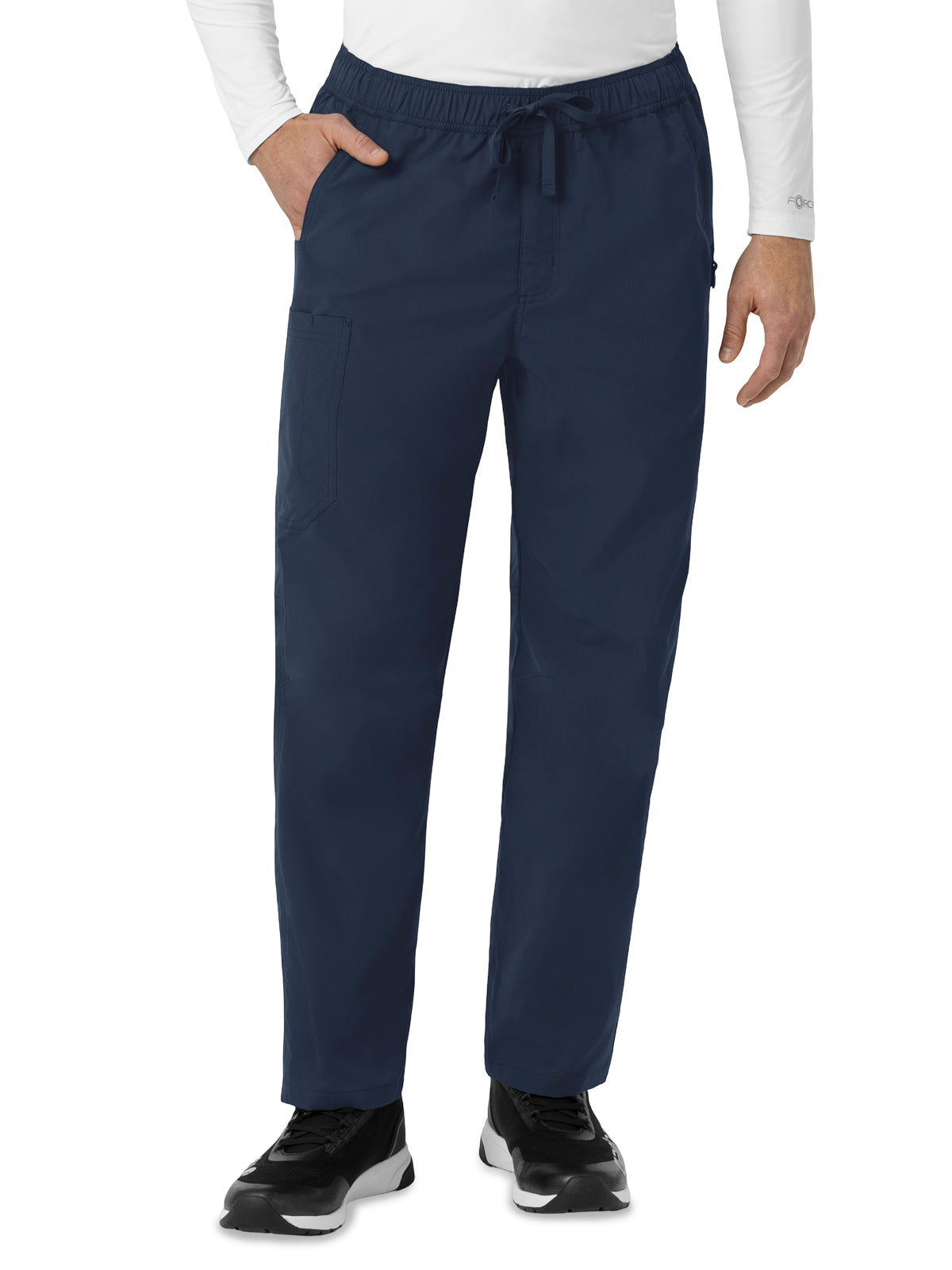 Men's Six-Pocket Ripstop Straight Leg Cargo Scrub Pant - C56239 - Navy
