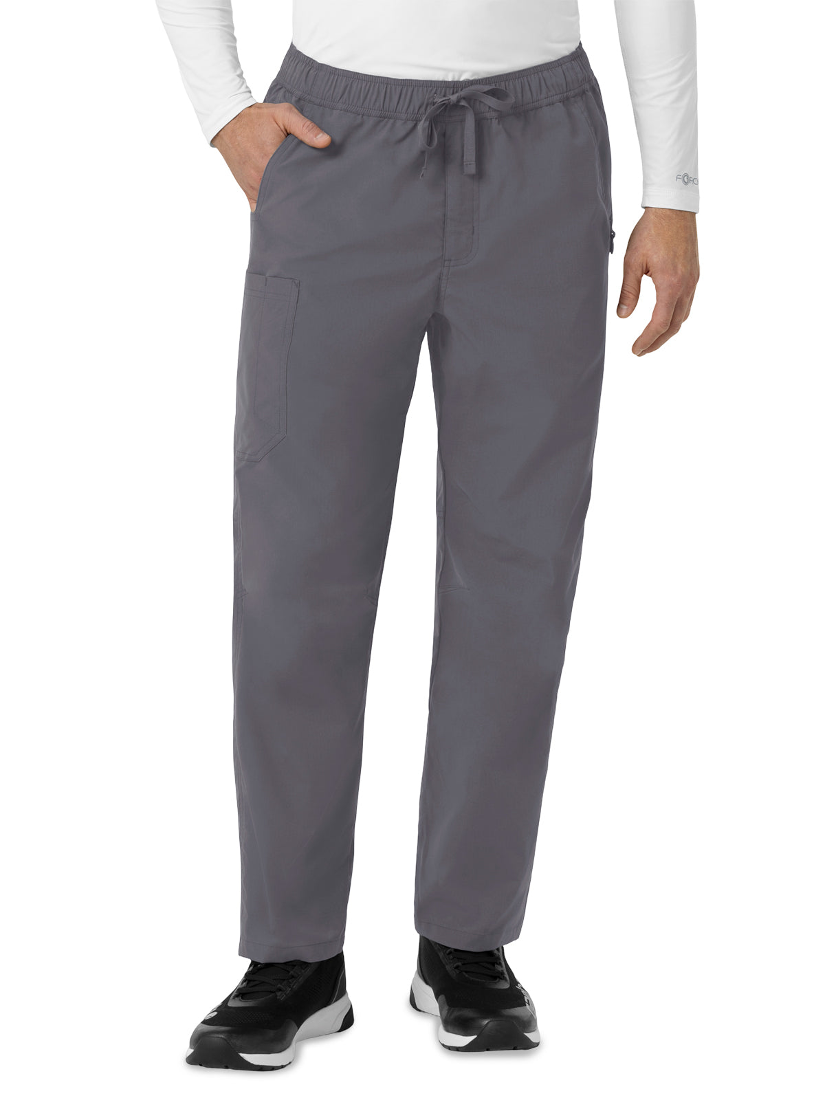 Men's Six-Pocket Ripstop Straight Leg Cargo Scrub Pant - C56239 - Pewter