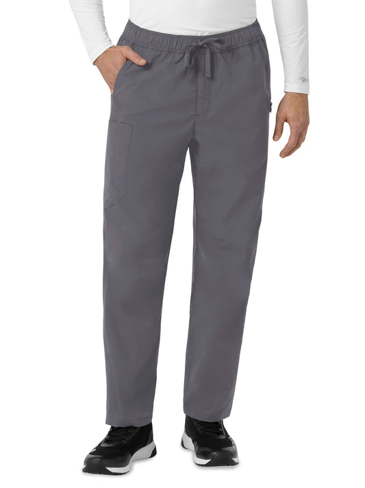 Men's Six-Pocket Ripstop Straight Leg Cargo Scrub Pant - C56239 - Pewter