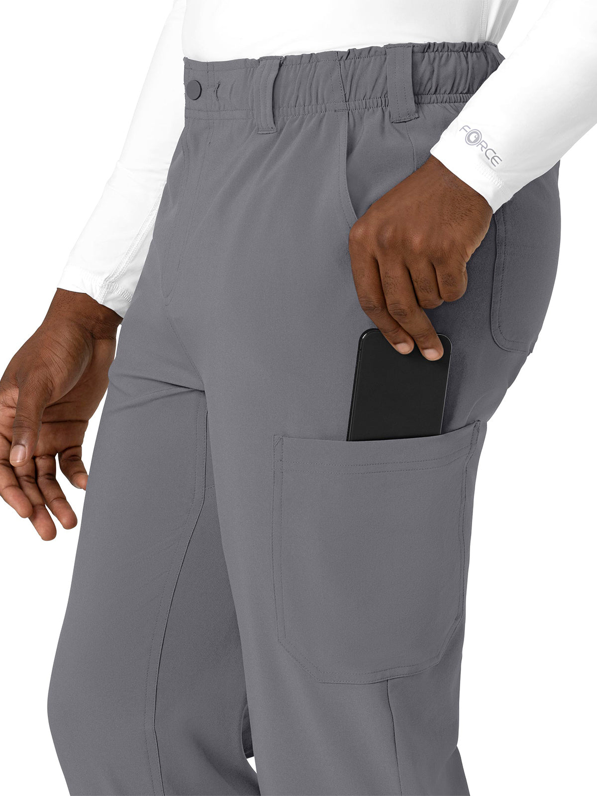 Men's Five-Pocket Straight Leg Scrub Pant - C56410 - Pewter