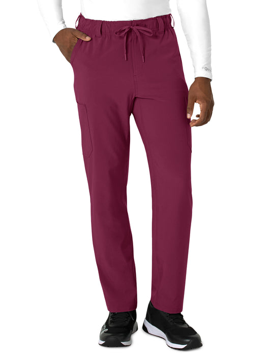 Men's Five-Pocket Straight Leg Scrub Pant - C56410 - Wine