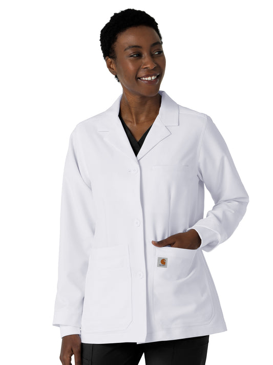 Women's Six-Pocket Consultation Lab Coat - C72005 - White