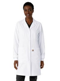 Women's Six-Pocket 38" Long Lab Coat - C74005 - White