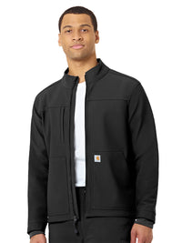 Men's Three-Pocket Bonded Fleece Jacket - C80023 - Black