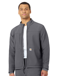Men's Three-Pocket Bonded Fleece Jacket - C80023 - Pewter