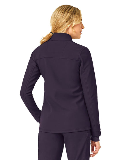 Women's Bonded Fleece Jacket - C81023 - Black Plum
