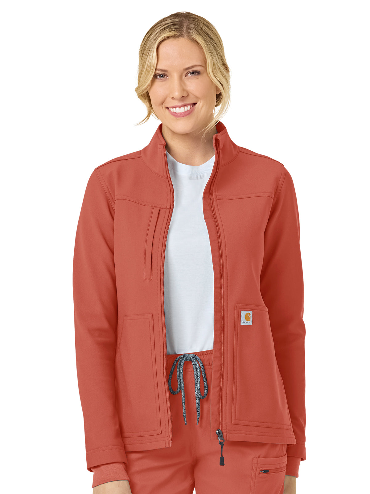Women's Three-Pocket Bonded Fleece Jacket - C81023 - Dusty Cedar