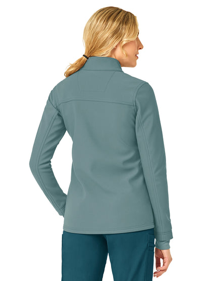 Women's Three-Pocket Bonded Fleece Jacket - C81023 - Summer Blue