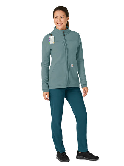 Women's Three-Pocket Bonded Fleece Jacket - C81023 - Summer Blue