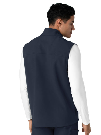 Men's Four-Pocket Bonded Fleece Vest - C82023 - Navy