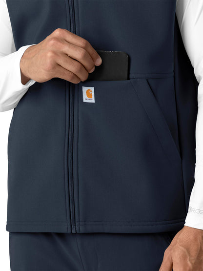 Men's Four-Pocket Bonded Fleece Vest - C82023 - Navy