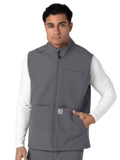 Men's Bonded Fleece Vest - C82023 - Pewter