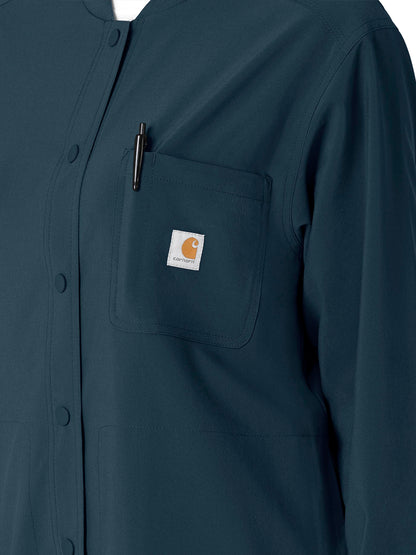 Women's Modern Fit Shirt Jacket - C82210 - Navy